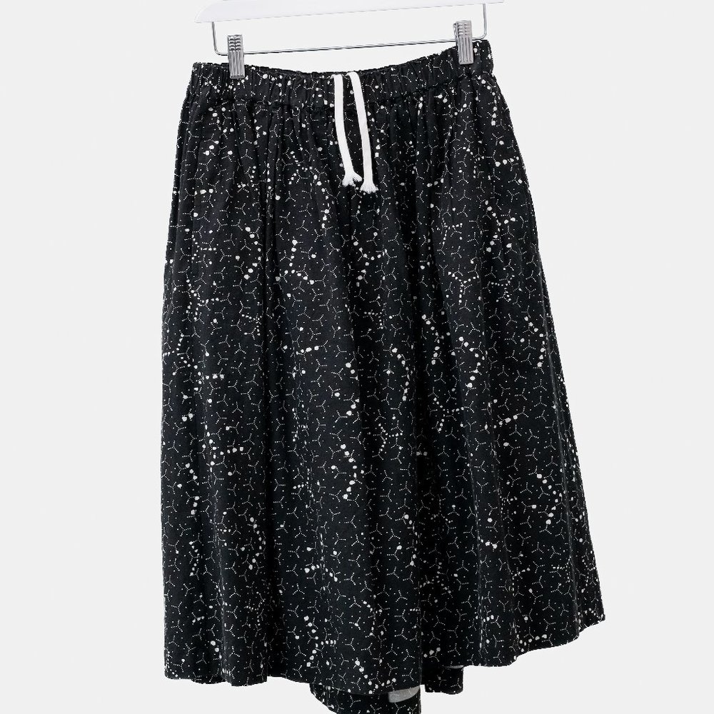 Comme Des Garçons Comme Des Garçons Printed Cotton Gathered Skirt
